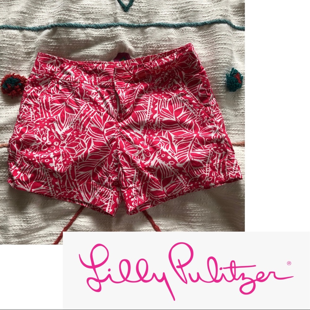 LILLY PULITZER Punch Pink Giraffe Callahan Shorts